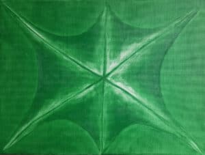 green oil painting