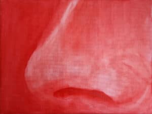 Monochrome art in red
