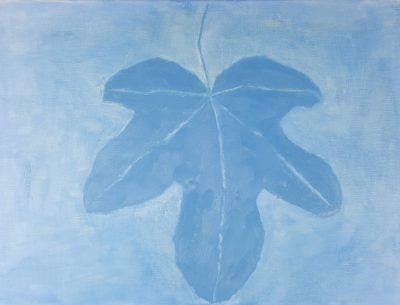 light blue painting